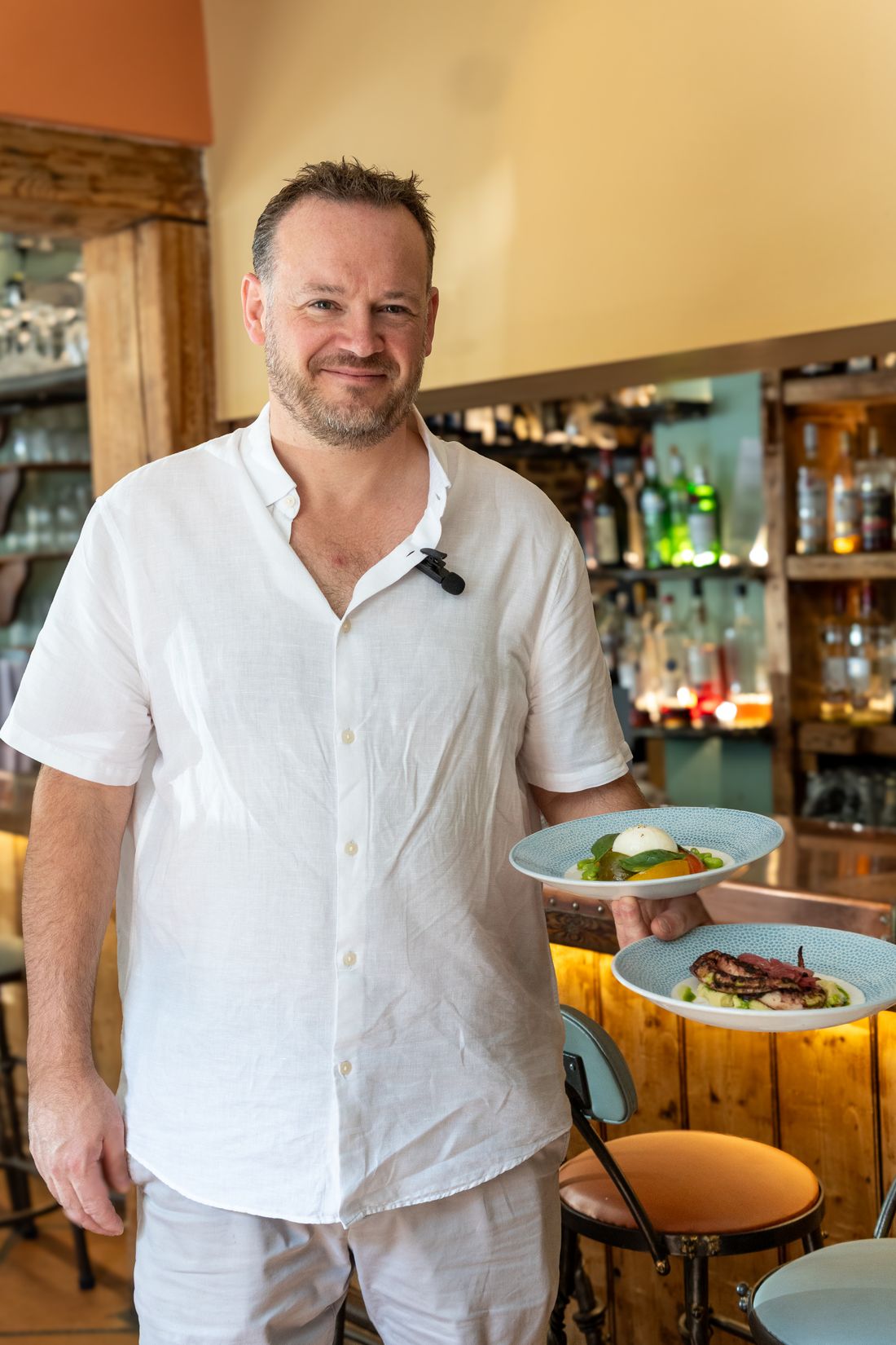 Massimo from Shambles Italian restaurant delivering excellent service