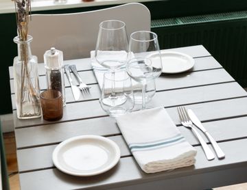 Beautifully set table