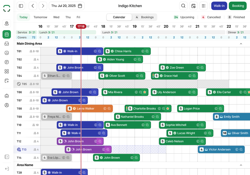 TableSense diary on tablet