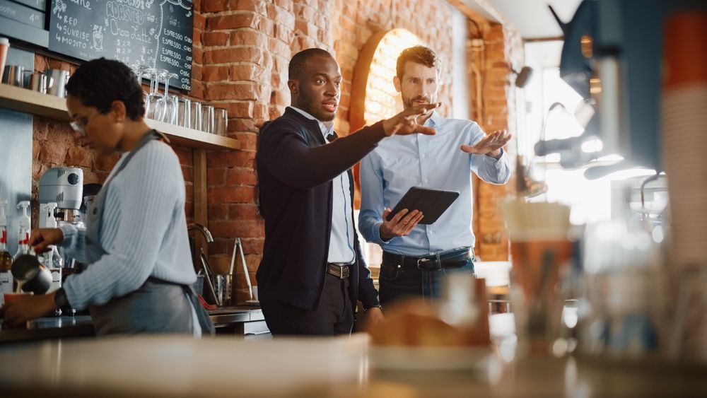 Restaurant owner planning layout